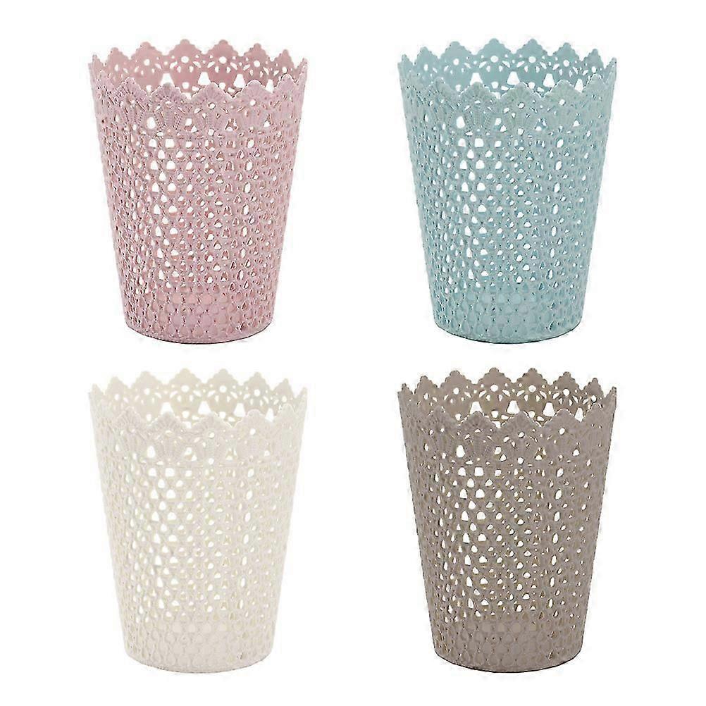 Creative Office Stationery Storage Basket Plastic Ventilation Fruit Snacks Kitchen Items 4Set