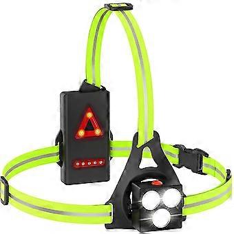 Laufleuchte für Läufer, wiederaufladbare Brusttasche, 120° verstellbare LED-Brustlampe, wasserdichte reflektierende Brustleuchte 26-27