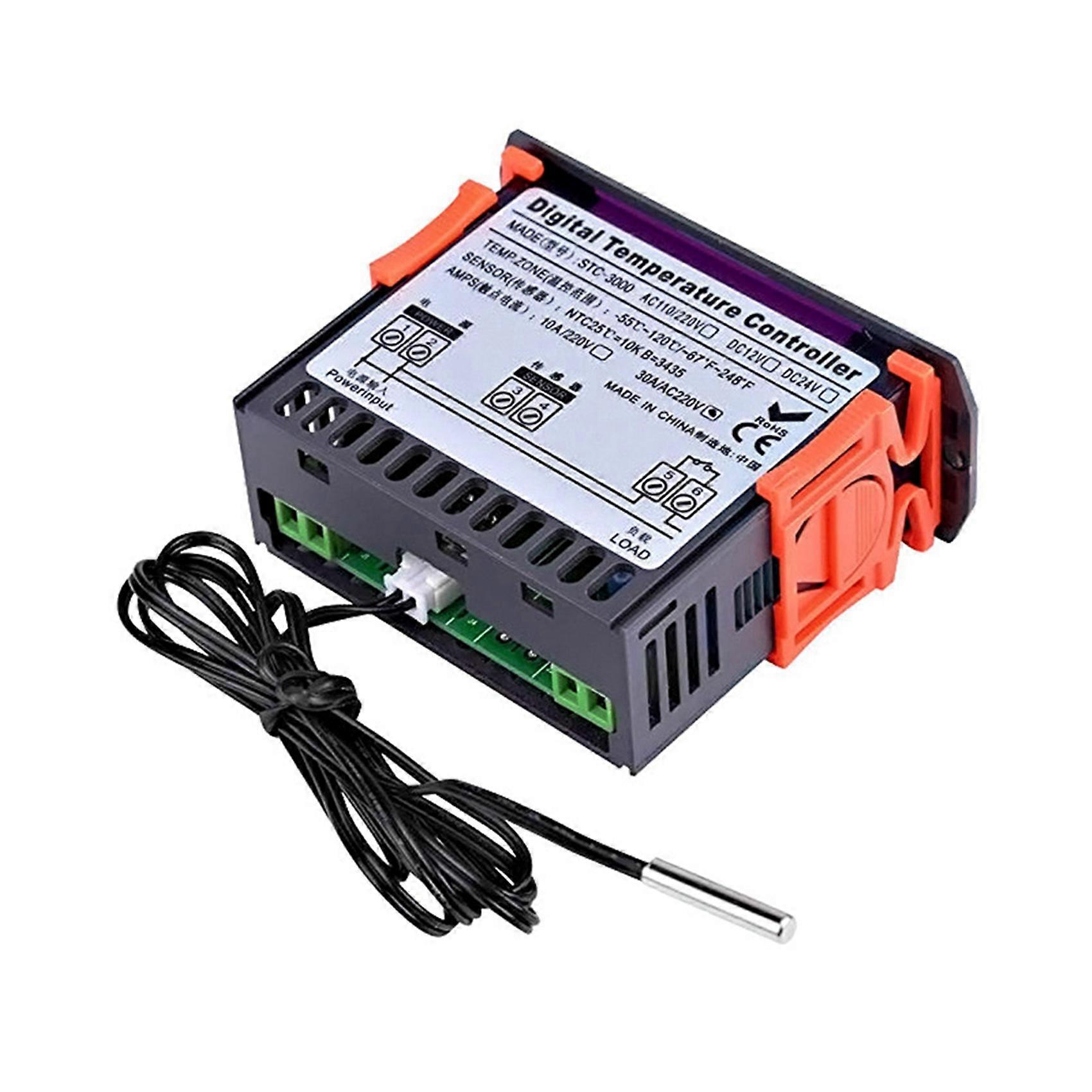 3X STC-3000 Digital Temperature Controller Thermostat with Sensor 110-220V 30A