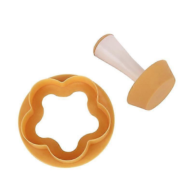 Plastic Cake Cup Presser, Yellow, 10cm Width, for Smooth Pastry Crust, 1pc