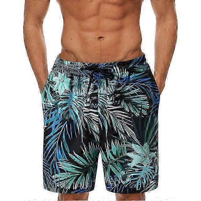 Herren-Urlaubsshorts mit Blumenmuster und elastischem Bund