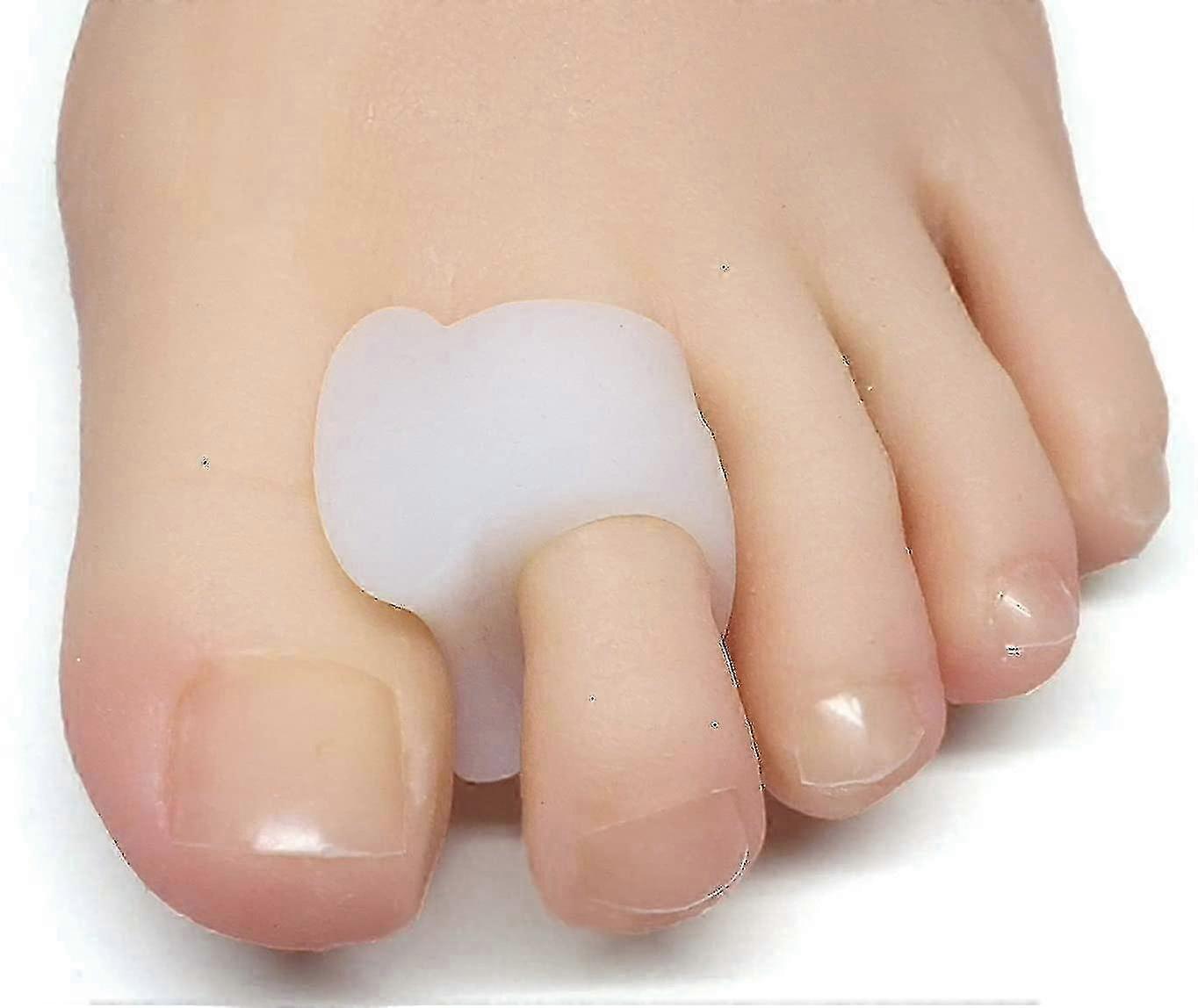 8pcs toe separator for overlapping toes, bunions, big toe alignment, braces and spacers