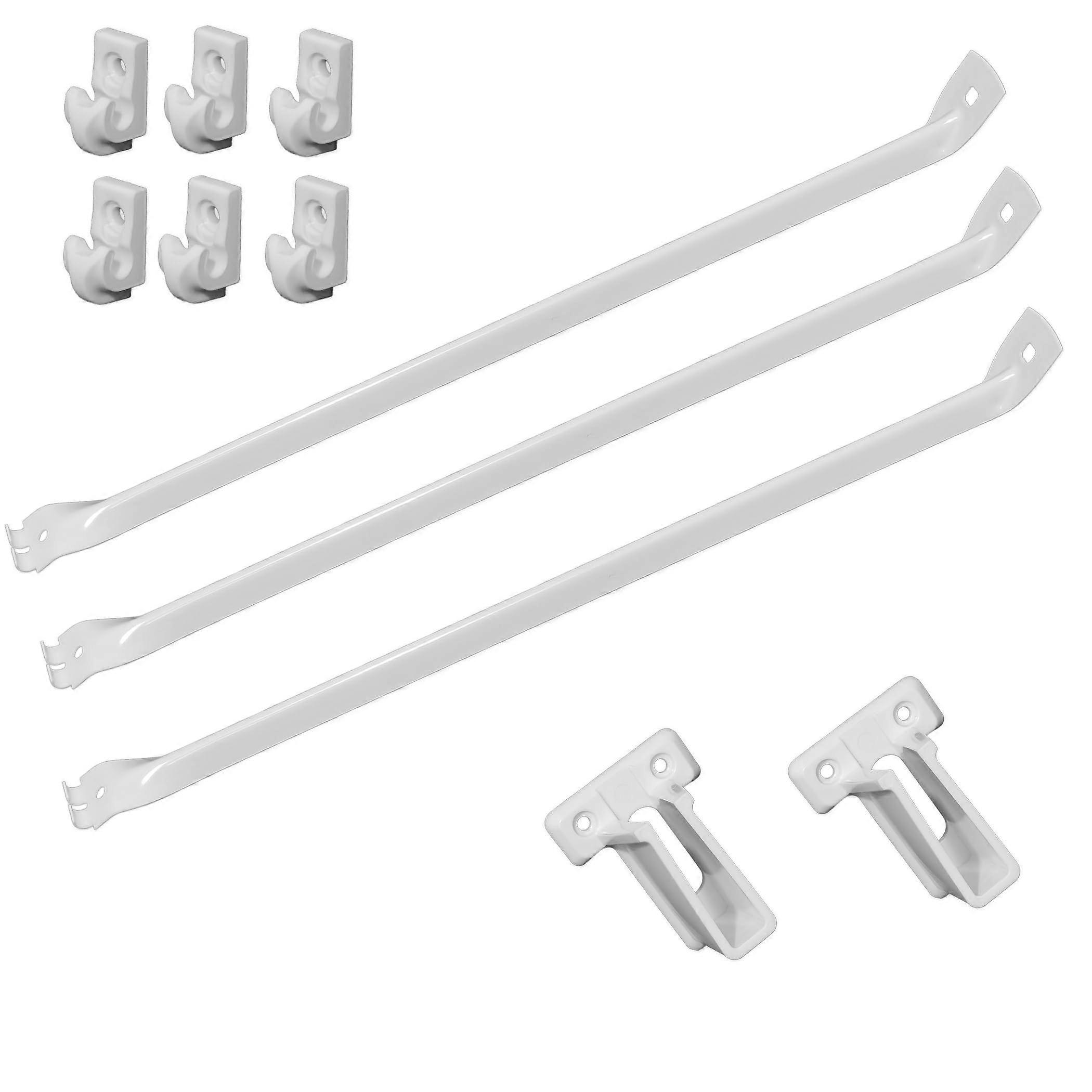 12 Inch Wire Shelf Brackets Kit with Triangular Support Design, Secure Wall Mounting, Closet Shelving Hardware Set