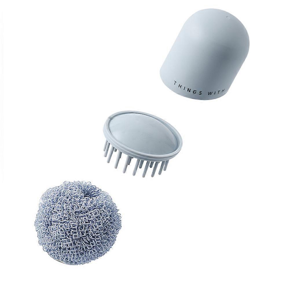 Pan Brush Round Cleaning Brush for Kitchen Use 2Pcs Set