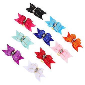 Pet Hair Accessories Dog Hair Tie for Grooming 10Pcs Assorted