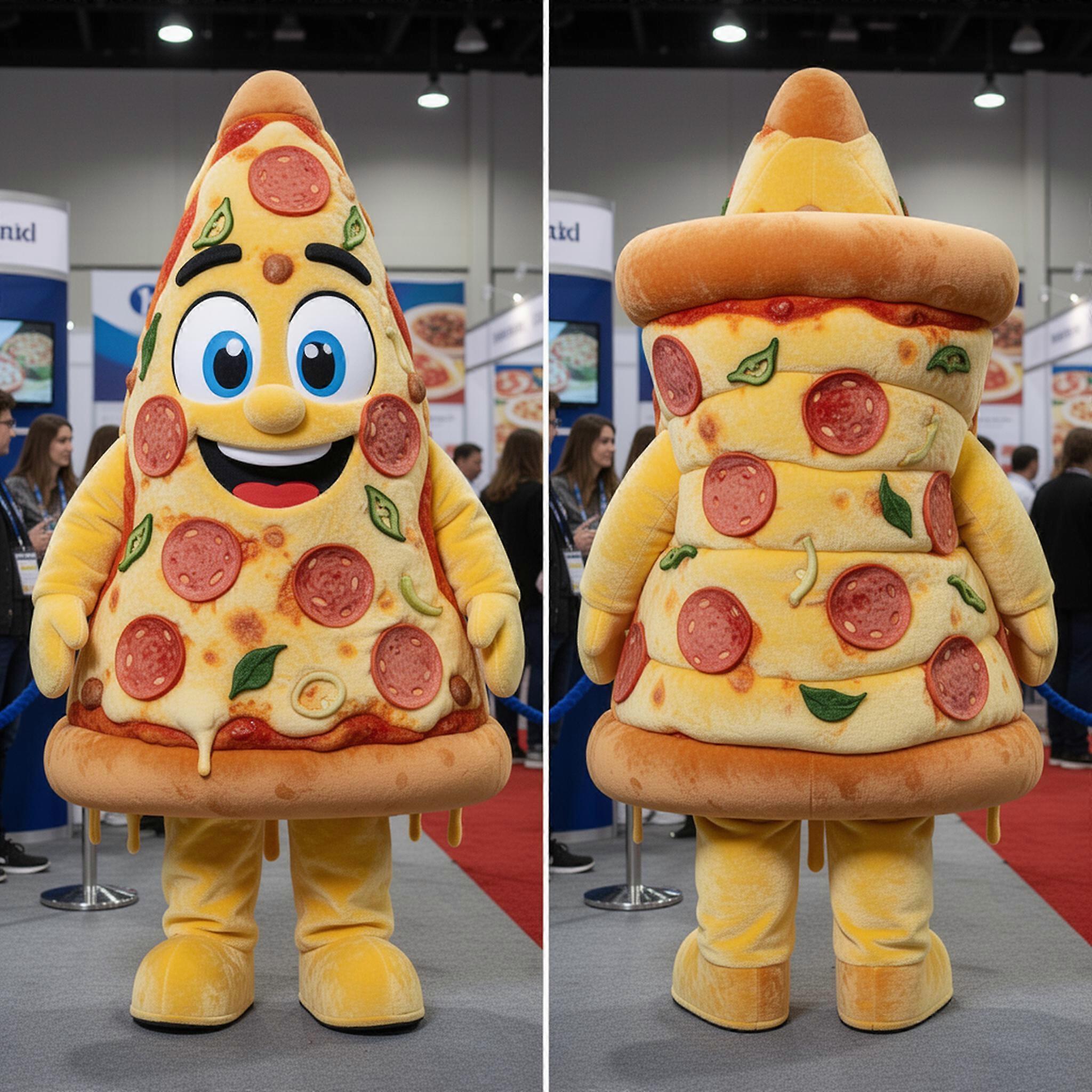 MASTICOT Golden Delicious Pizza Slice Mascot