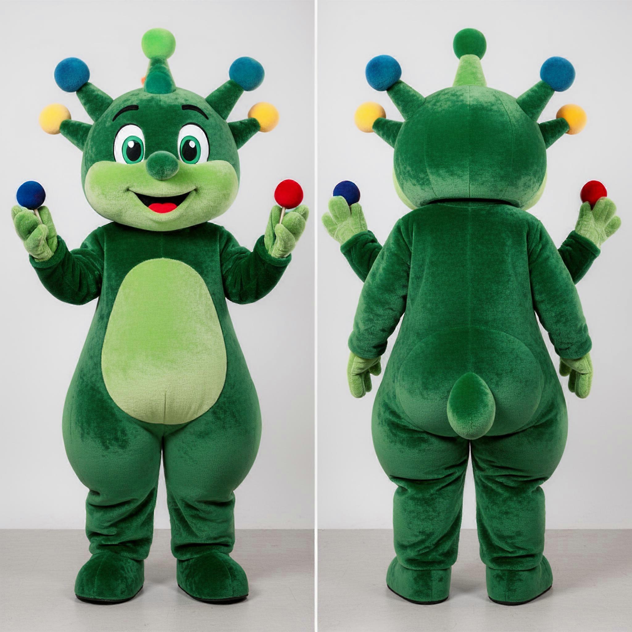 MASTICOT Forest Green Playful Juggle Mascot