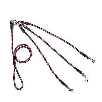 3-in-1 Adjustable Triple Dog Leash Coupler for Multiple Pets Walking Training Control