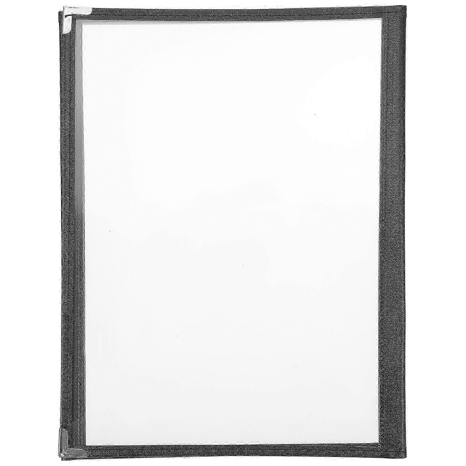 1Pc Transparent Menu Cover PVC Binder Cover Durable Looseleaf Menu Folder