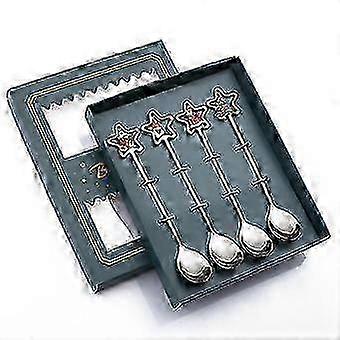 Fruit Fork Dessert Coffee Spoon Set Christmas Tree Design Tableware Gift Spoon