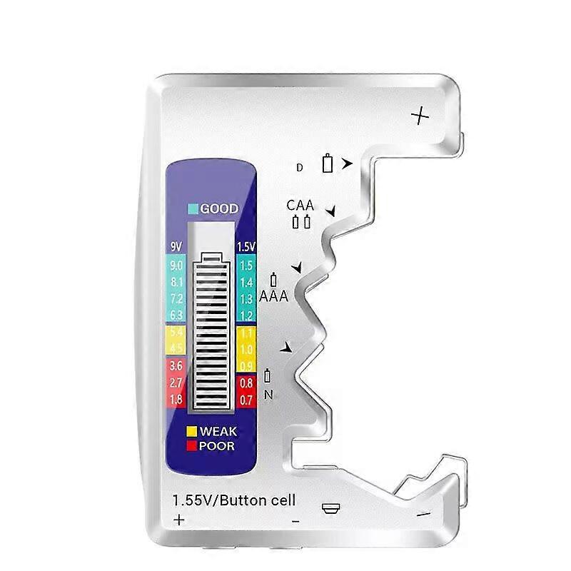 Measuring Tool Battery Tester Digital Universal Battery Checker Button Cell(1pc, silver)