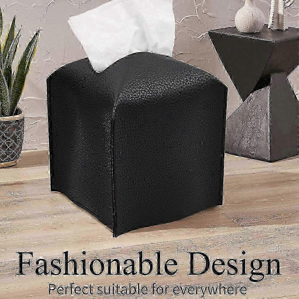 Foldable Square PU Leather Tissue Case