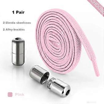 Alloy lock No Tie Shoe laces Flat Shoelaces for Sneakers Elastic Laces without ties Kids Adult Quick lace for Shoes Rubber Bands
