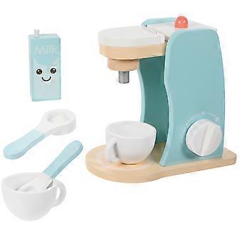 Conjunto de Cafeteira de Madeira Infantil para Brincar de Faz de Conta - Acessórios para Brinquedo