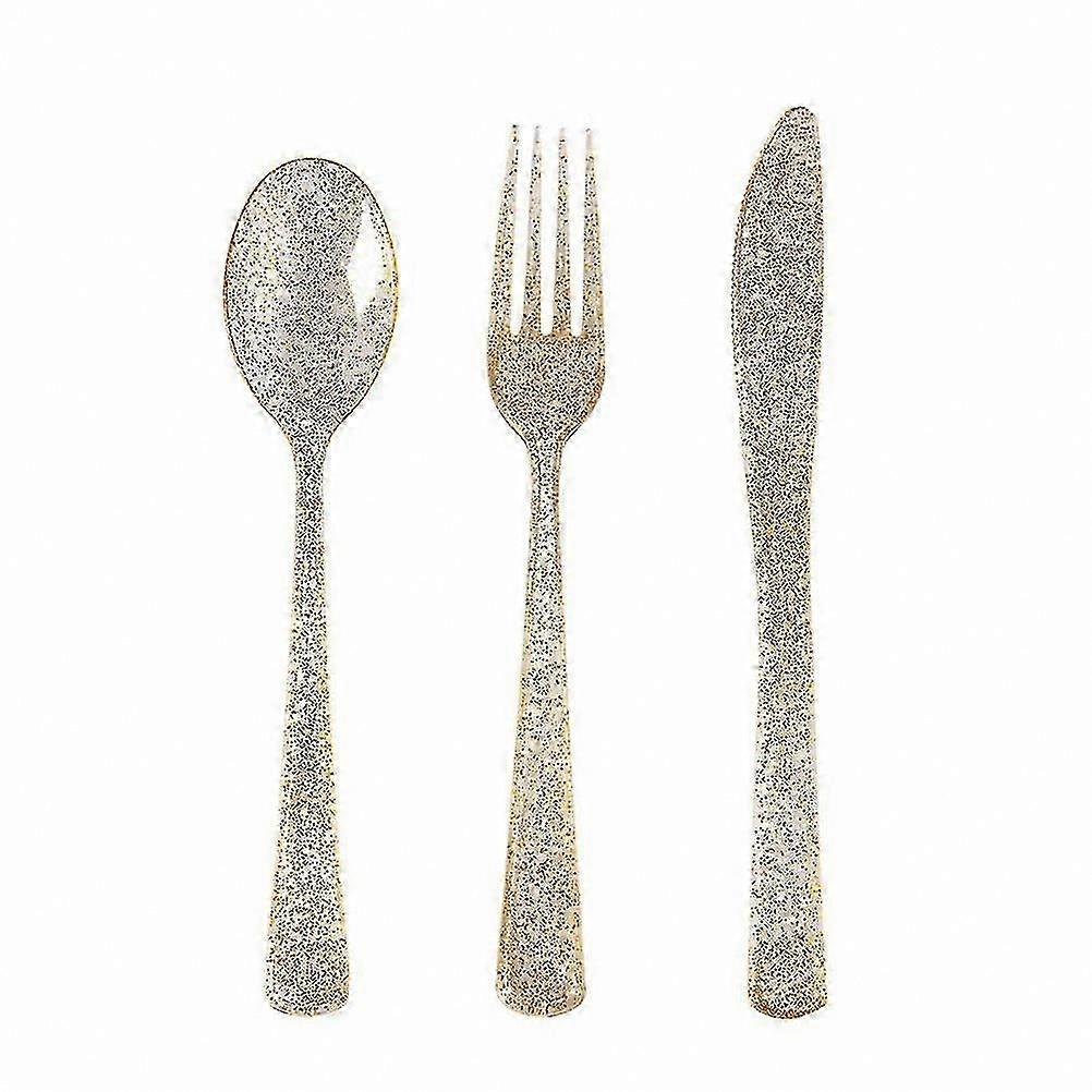 Party Disposable Plastic Tableware Set, 30-Piece Forks & Serving Utensils