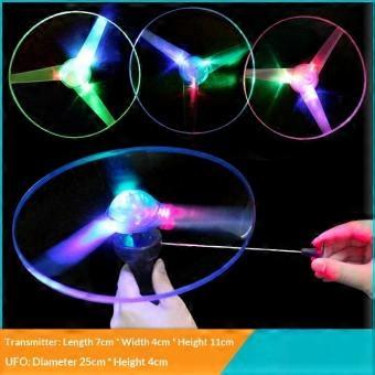 Luminous Flying Disc Propeller Toys Led Lighting Pull String Flying Ufo Toy Spinning Top Outdoor Game Sports Toy Gift