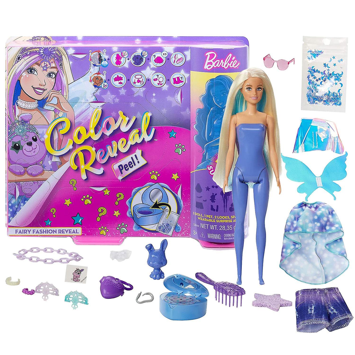 Barbie Color Reveal Peel Fairy Fashion Doll med tilbehør Fruugo DK