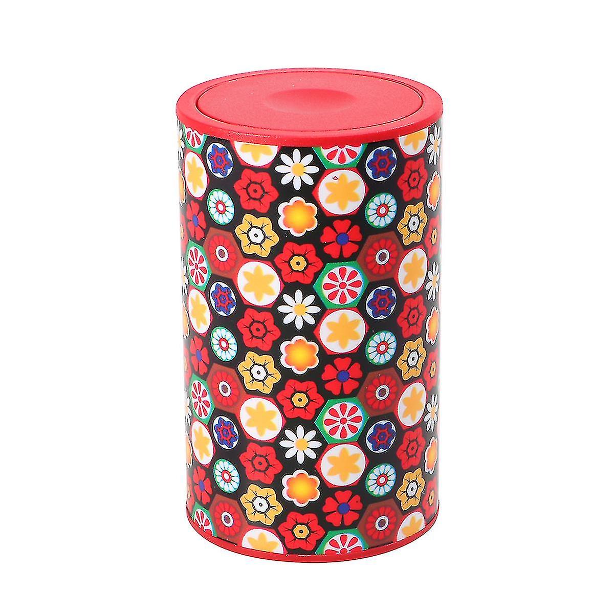 Automatically Press Stylish Kaleidoscope Pattern Toothpick Holder - Floral Pattern