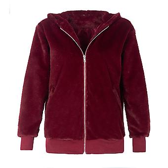 Women's Fashion Casual Coat Autumn Winter Hooded Coat Plush Warm Jackets Plus Size S-5xl