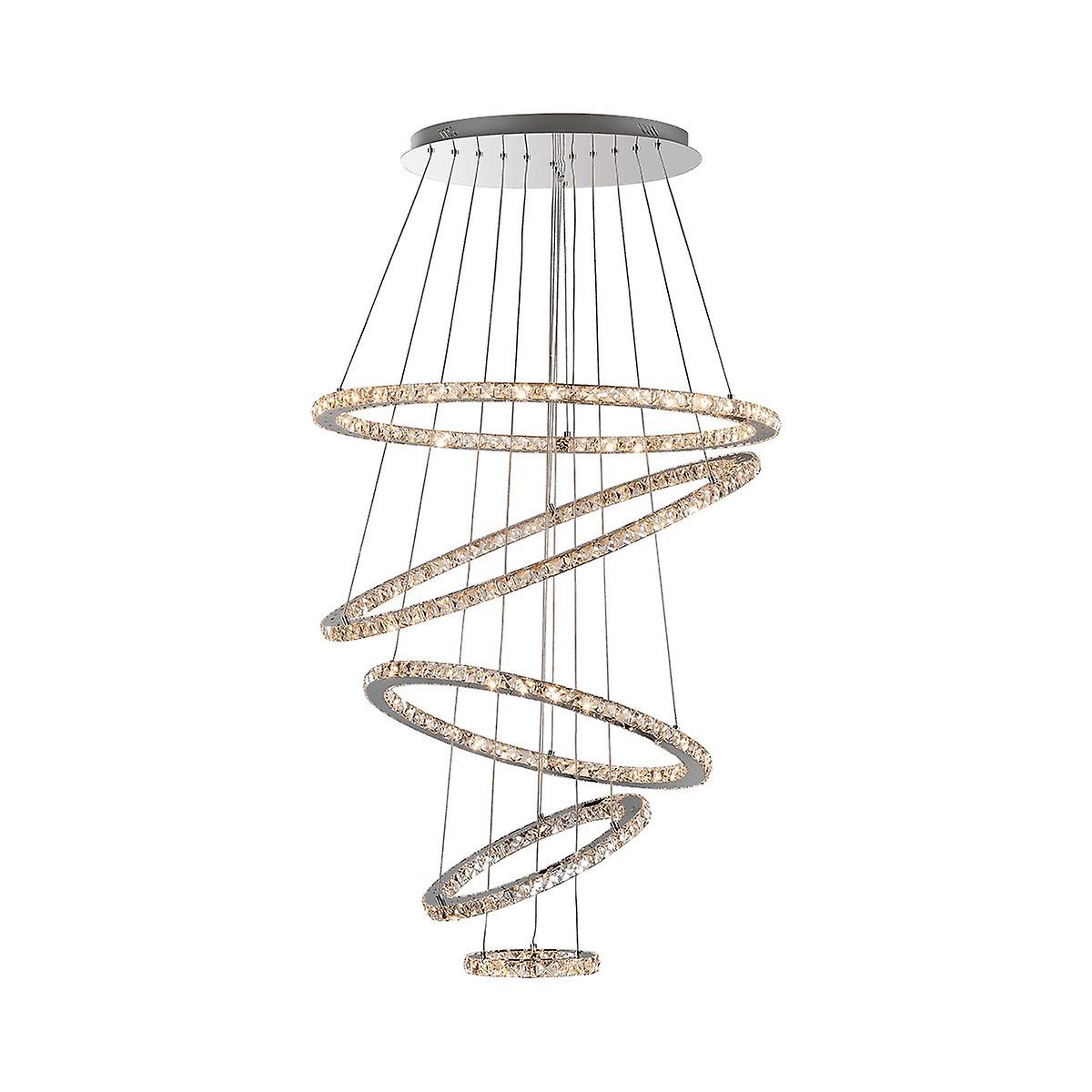 Concentric LED Pendant 3000K, K9 Crystal