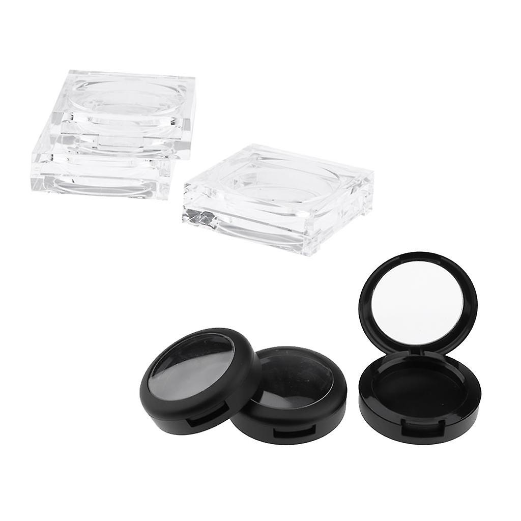 6Pcs Empty Blush Eyeshadow Powder Case Makeup Foundation Cosmetic Container