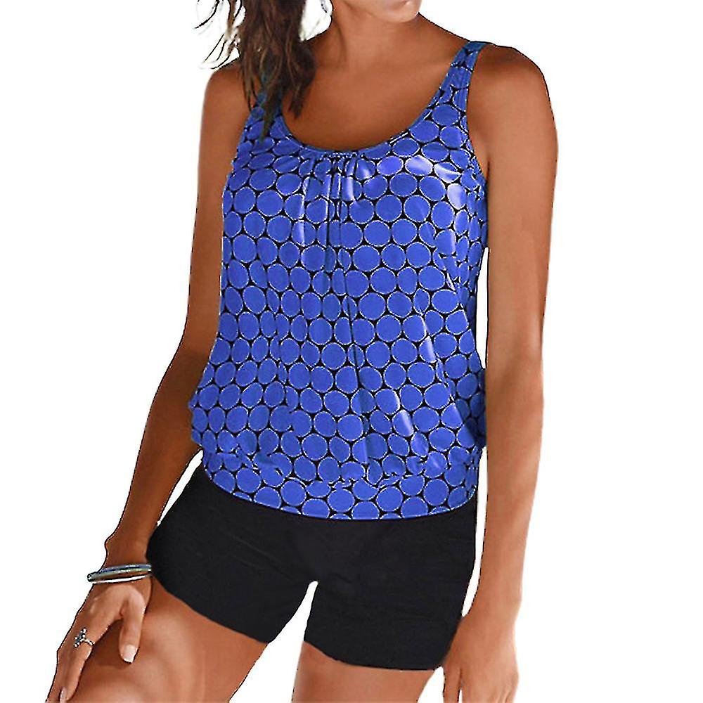 Plus Size Tankini badedragter til kvinder med drengeshorts atletisk