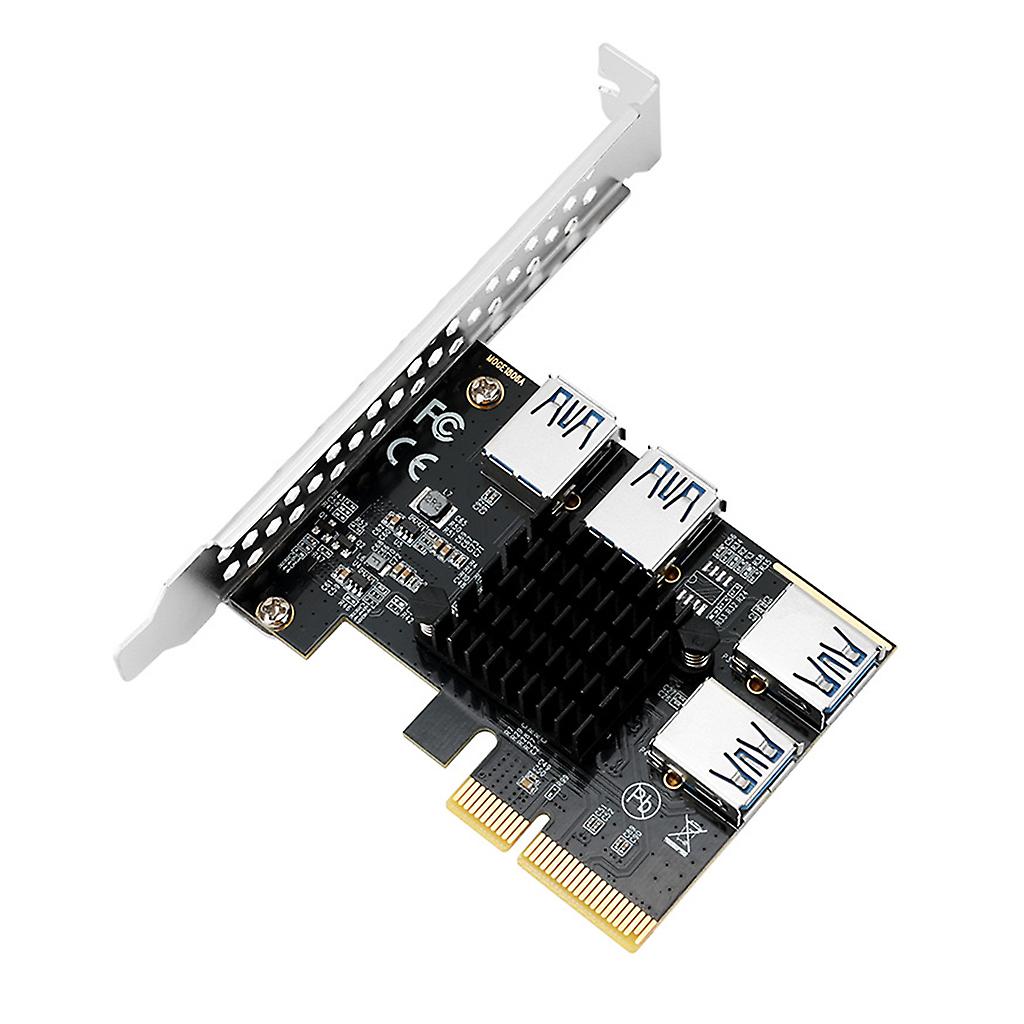 1 For 4 Pcie 4X To 4-port Pcie Expansion Card Support 30 Series Graphics Card