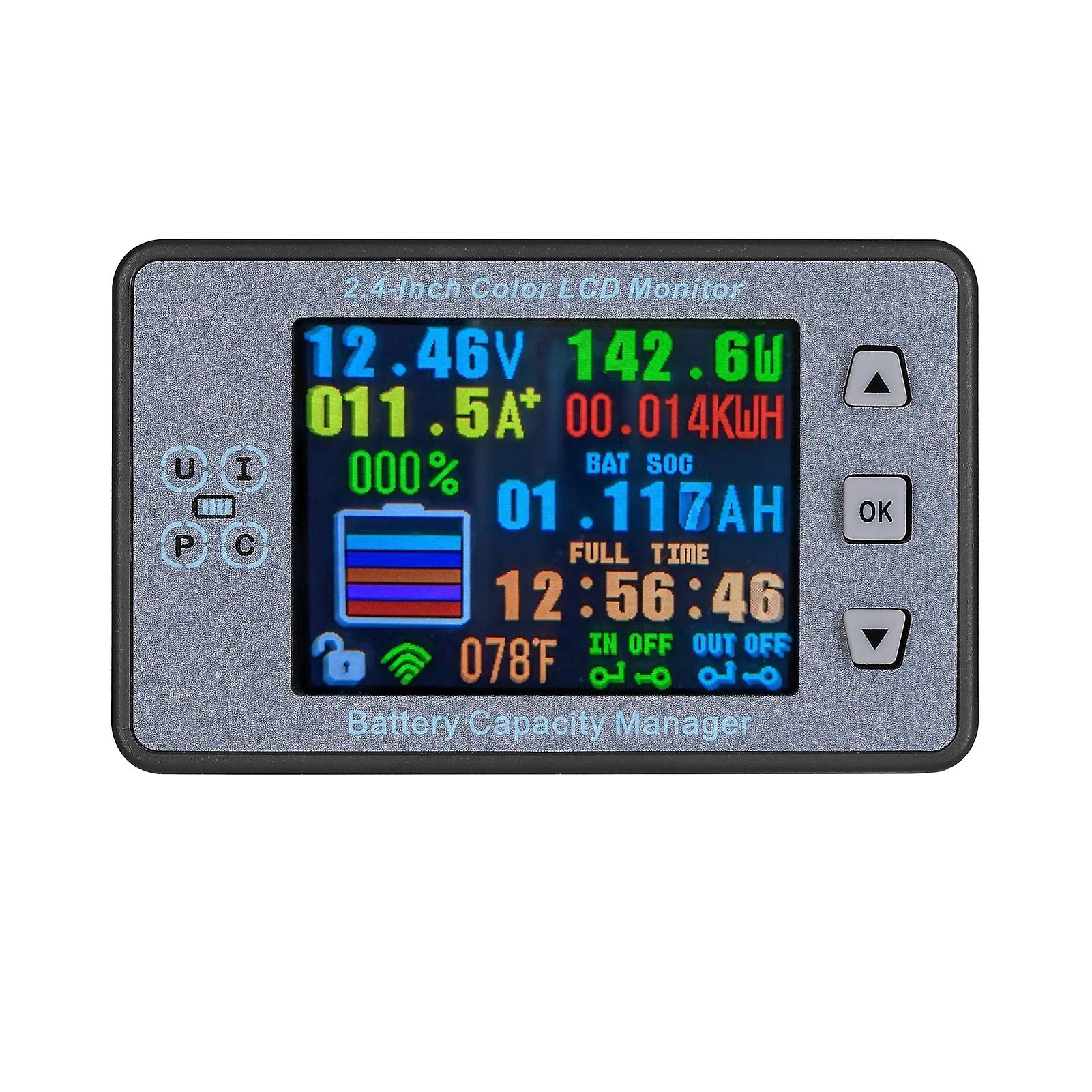 Wireless Voltage Meter Ammeter Voltmeter Coulometer Battery Power Detector