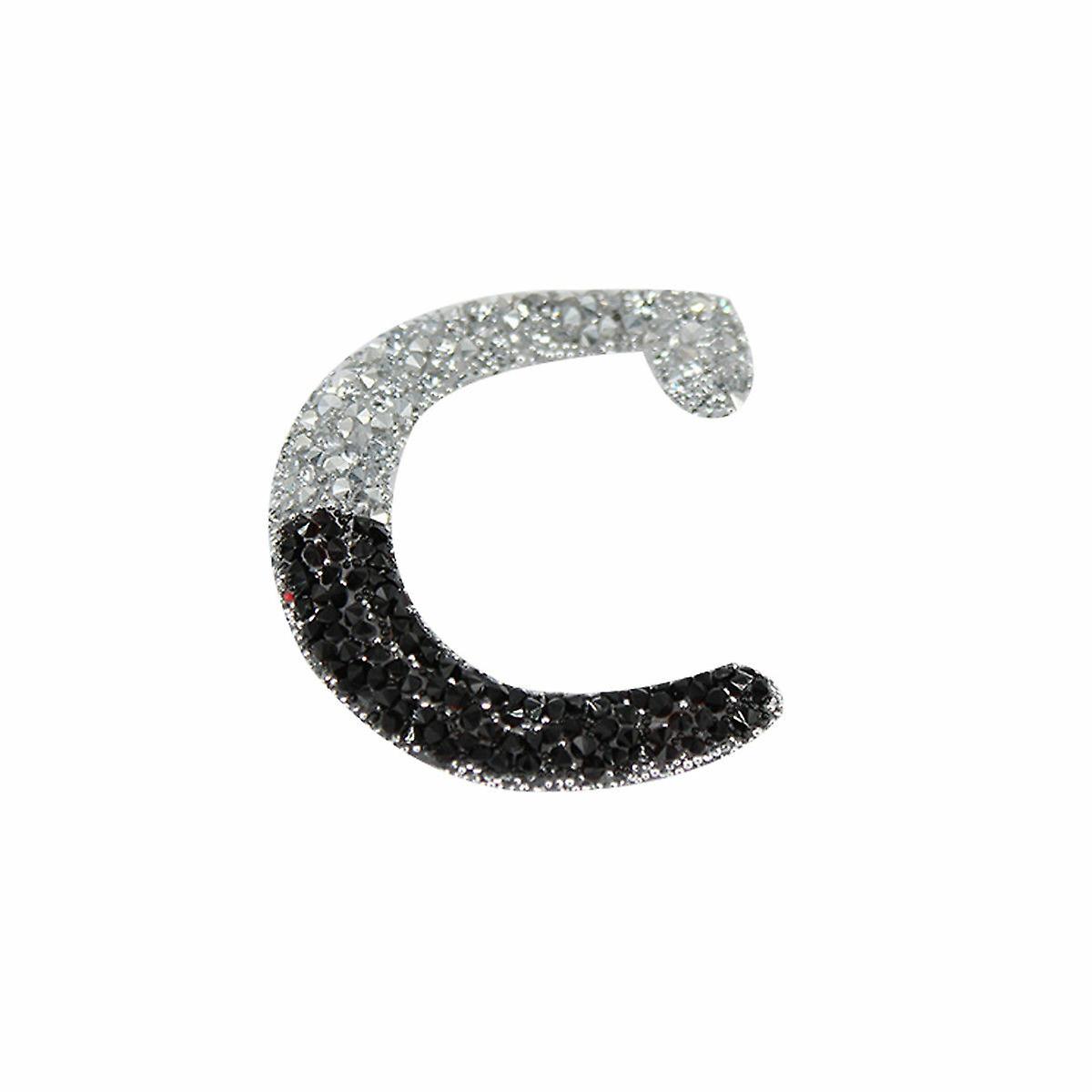 Alphabet Embroidery Sparkle C Letter Patches