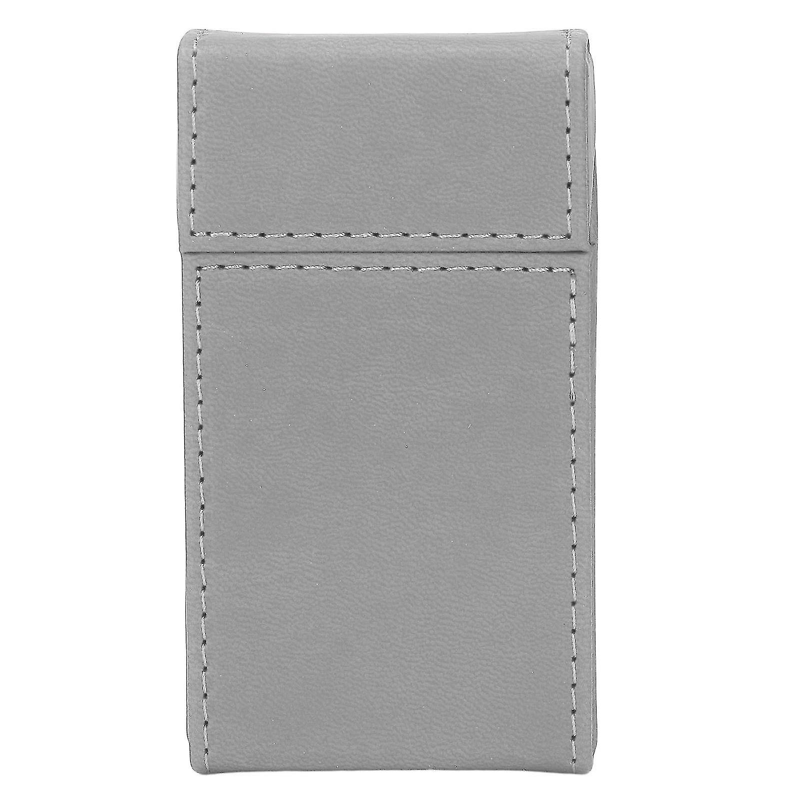 Cigar Case Box Automatic Flip 20 Slim Cigars PU Protective Cover Grey