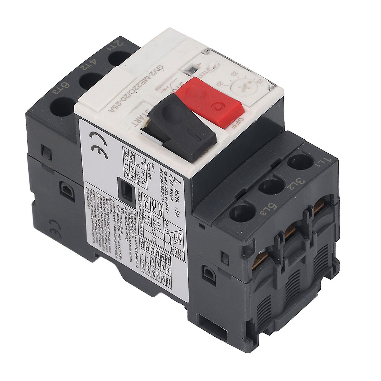 Motor Circuit Breaker 3P Overload Protection Switch Manual Motor Starter Button AC 690V GV2-ME22C 20-25A 