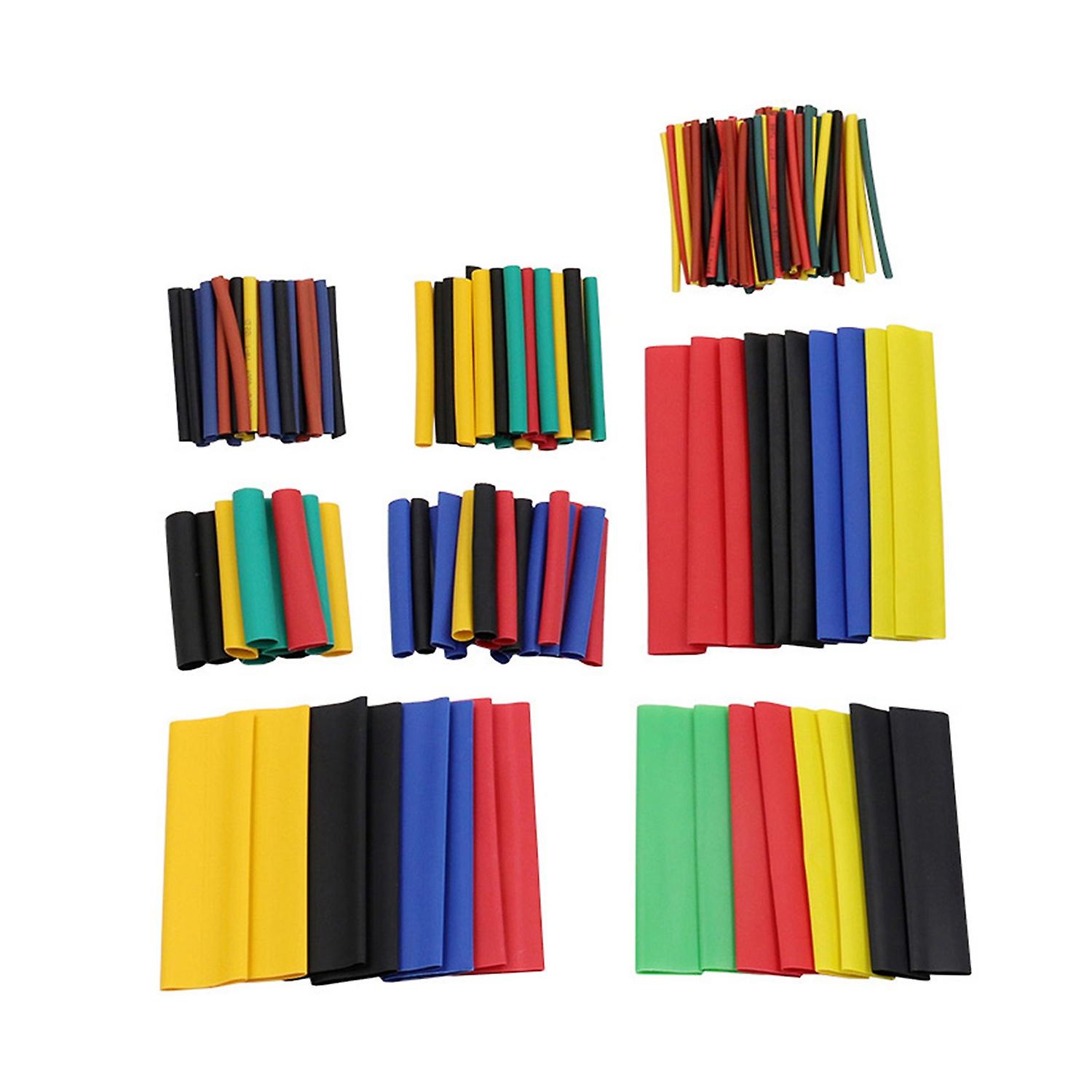 164Pcs/Bag Practical Tubing Wrap Sleeve Anti-rust Plastic Flexible Wire Cable Heat Shrink Tubing com