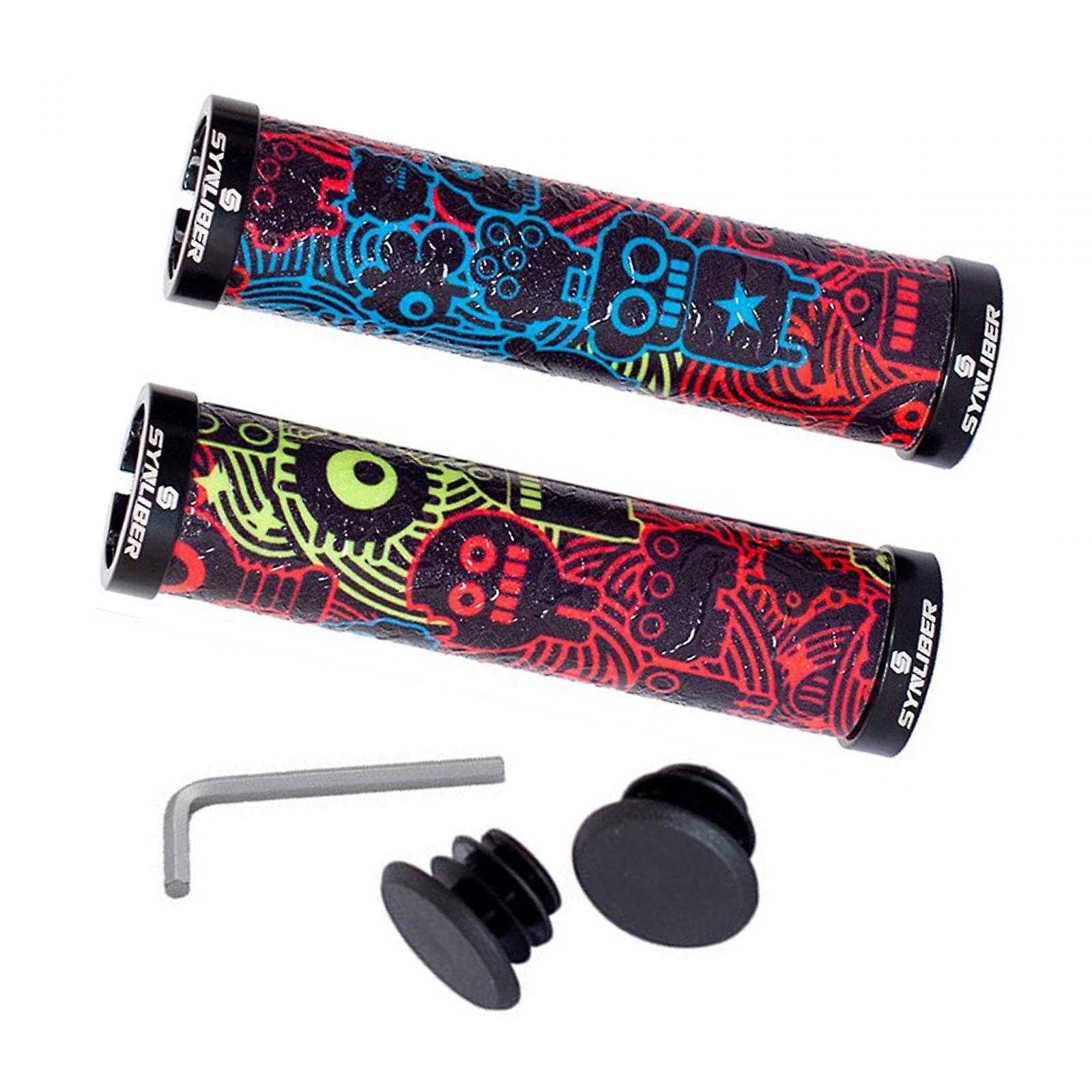 Bike Handle Grips Comfortable Handling Shockproof Lightweight Durable Rubber Donut