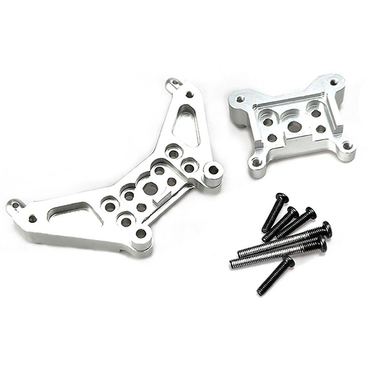 Front and Rear Metal Shock Mount for 1/14 14301 14302 Rc Car Spare Parts Silver