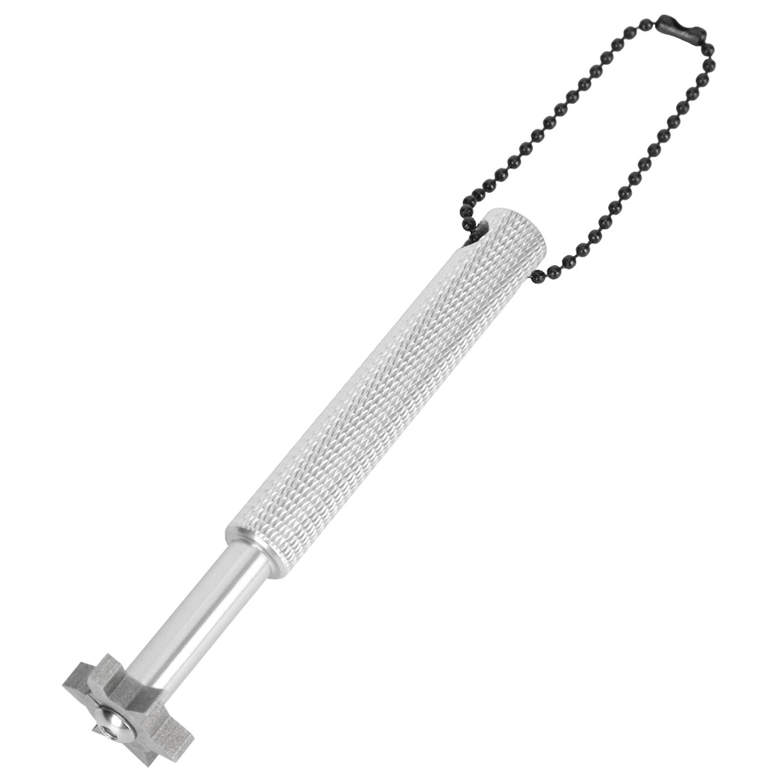 Golf Club Grooving Sharpening Tool Humanized Golf Sharpener Club Grooving Sharpening Tool Accessory Supplies with Tail Hanging Rope HoleSilver Golf