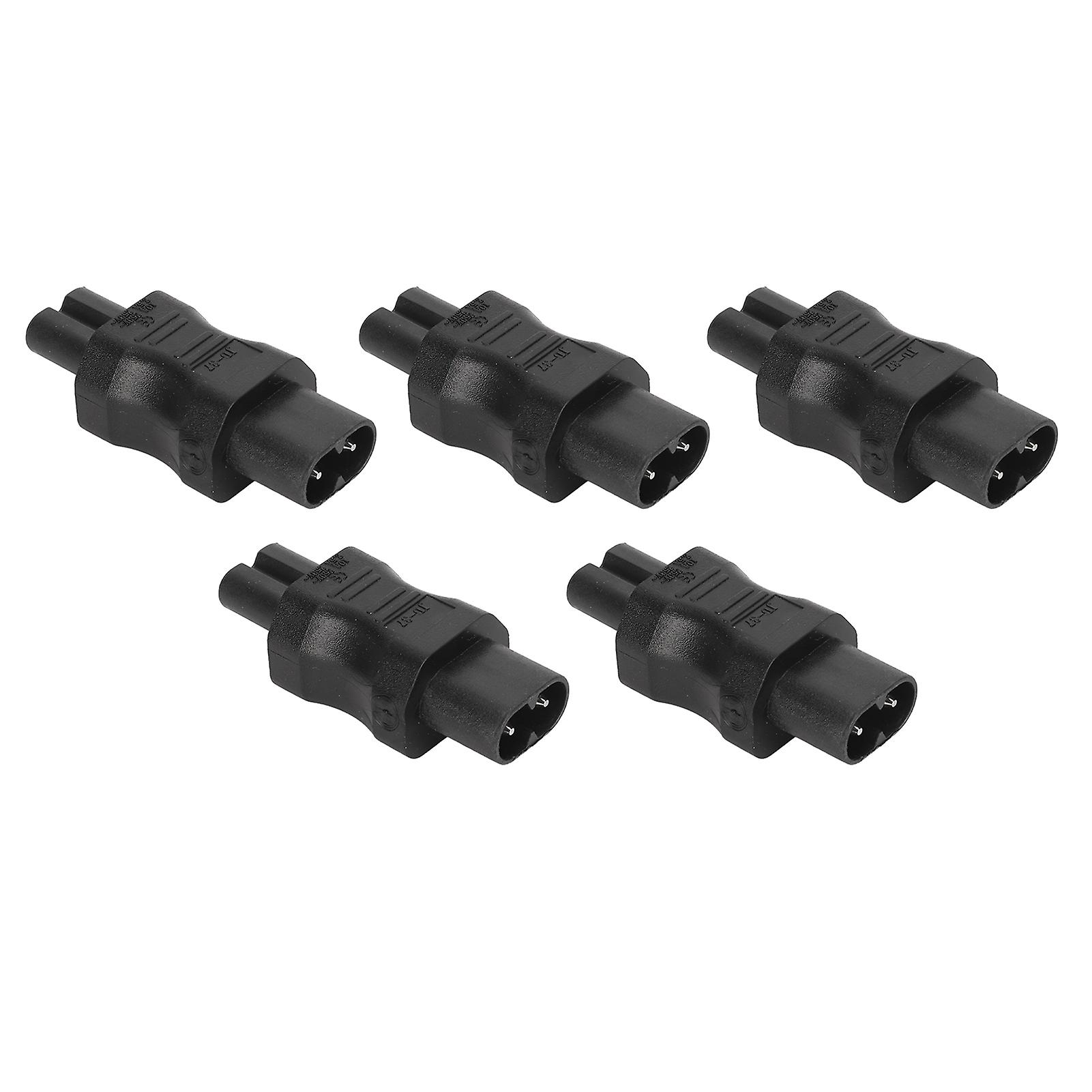 5pcs IEC320 C8 to IEC320 C7 Converter Connector 2 Pin 2500W Power Adapter for Laptop 