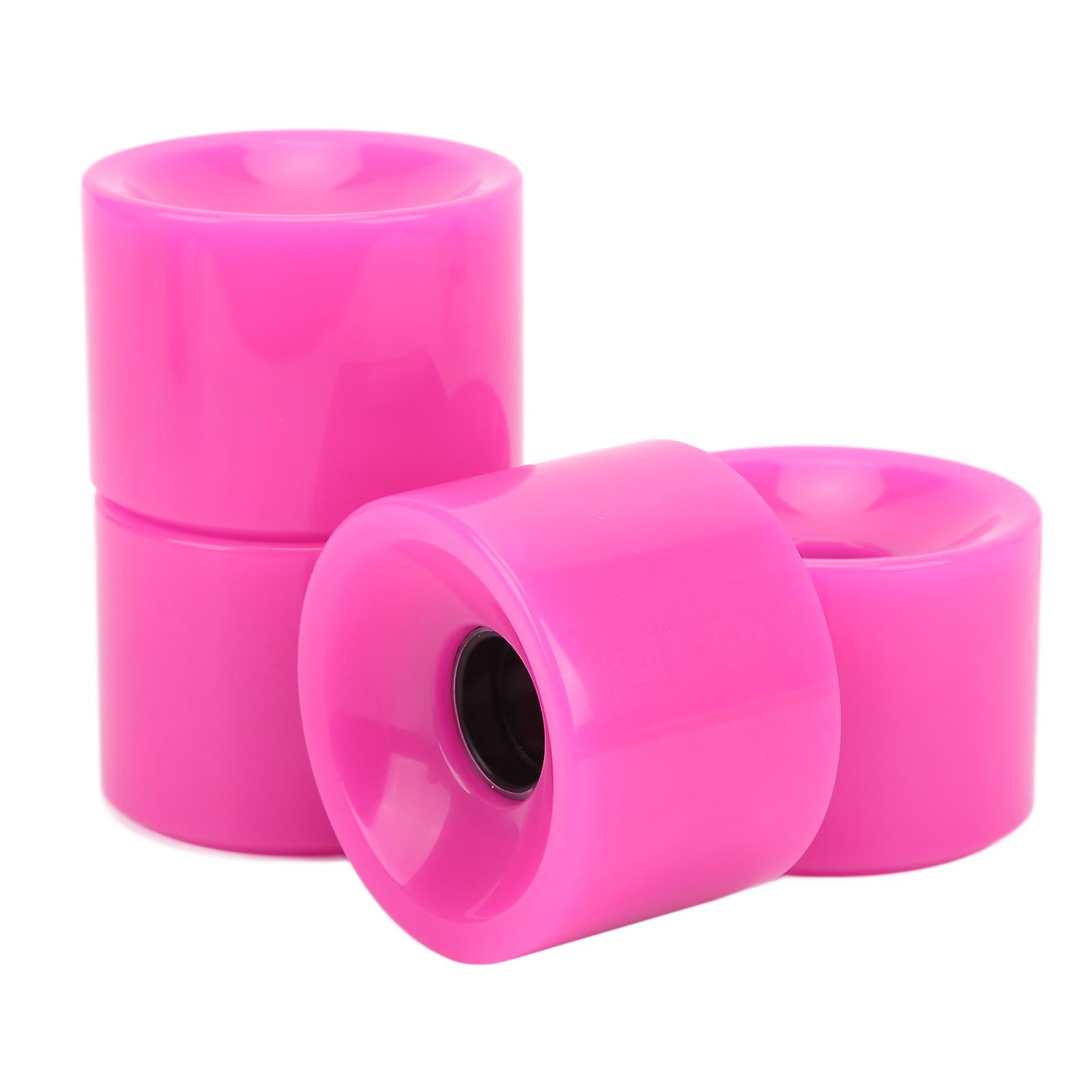 4Pcs 78A Longboard Wheels nced Safe Riding Strong Grip Durable Without Cracking Scooter AccessoriesRose Purple