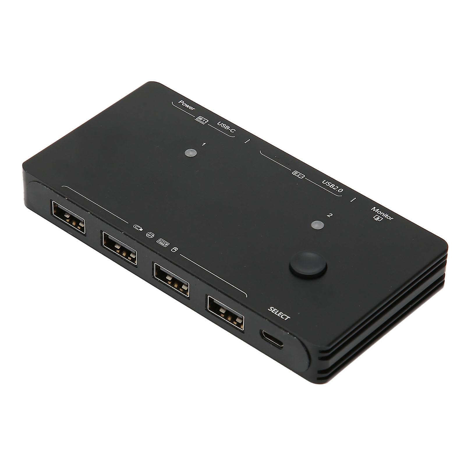 HD Multimedia Interface TYPE C KVM Switches 2 in 1 Out Support 4K 60Hz 10Gbps 100W PD Power KVM Switcher for 2 Computers 