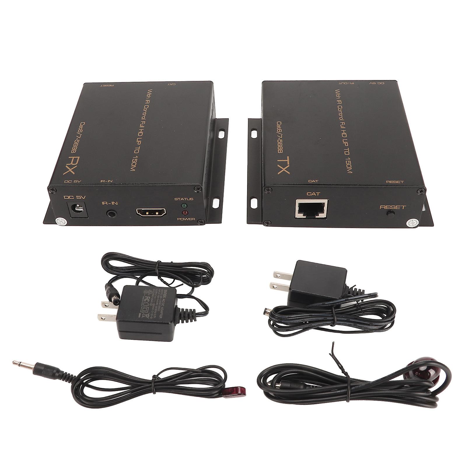 HD-Multimedia-Schnittstellen-Extender von Cat TCP IP-Unterstützung bis zu 492 Fuß Video-Extender 100-240 V US-Stecker