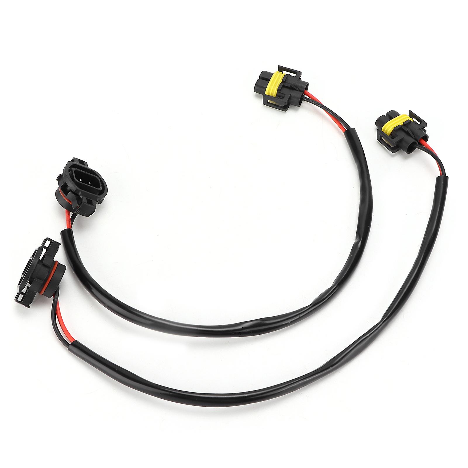 H16 5202 Male to H11 Female Pigtail Socket Headlight Fog Light Replacement for Wrangler JK JL