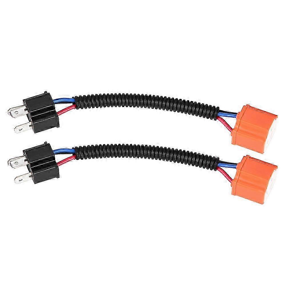 2Pcs H4/9003/HB2 Ceramic Connector Plug Socket Extension 20x8x3cm