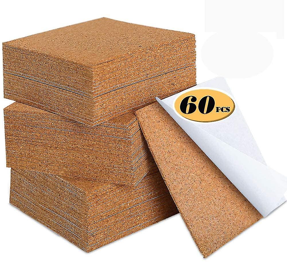 Self-adhesive Cork Squares 110 Pcs Cork Adhesive Sheets 4 X 4 Inch For Coasters And Diy Crafts, Square