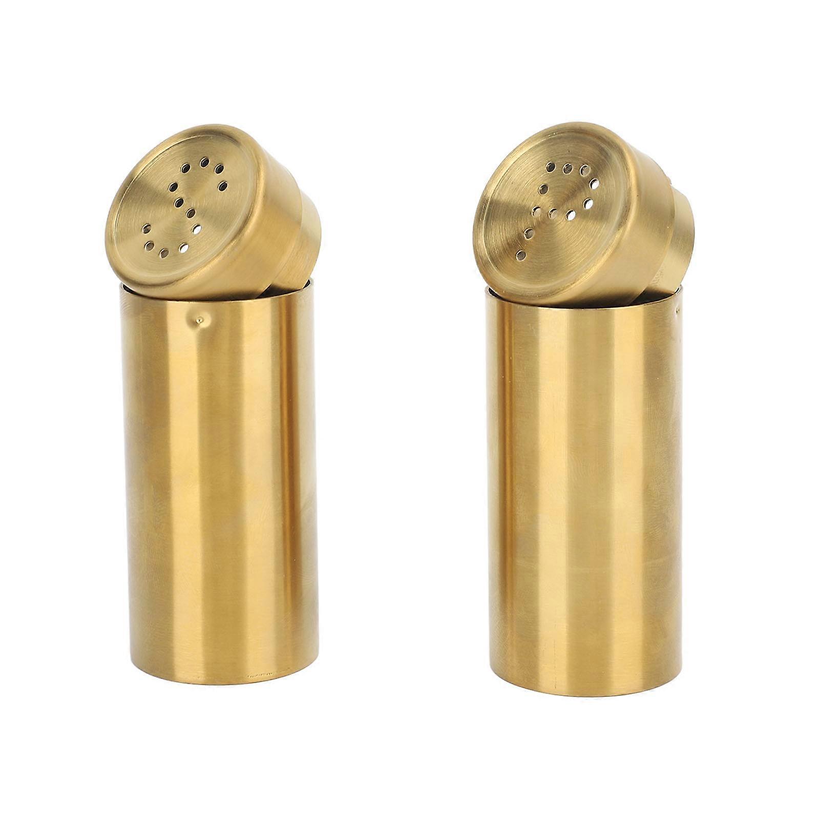 2 Pcs Spice Bottles Stainless Steel Seasoning Sugar Shaker Spice Jars Icing Sugar Shaker Salt and Pepper Shakers Seasoning Bottle for Chocolate Cappuc