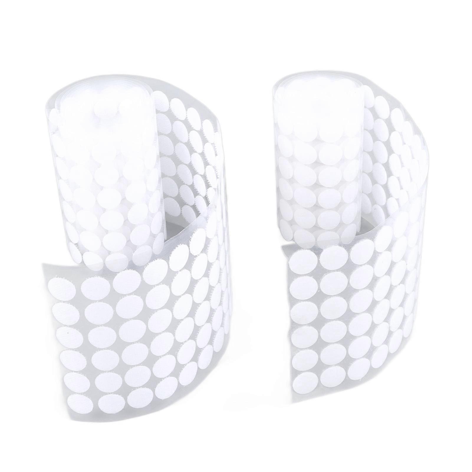 Circular Hook and Loop Long Lasting Strong Self Adhesive Dots Tapes Small Circle Dots Stickers Tapes White