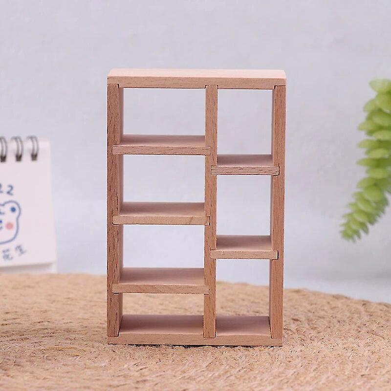 1/12 Dollhouse Miniature Furniture Multifunction Wood Cabinet Bookcase Bookshelf For Pretend Play Toy