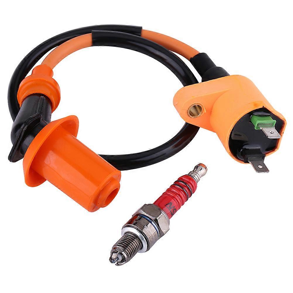 Enhanced Scooter Ignition Coil & Spark Plug Set - Boost Performance for GY6 Models