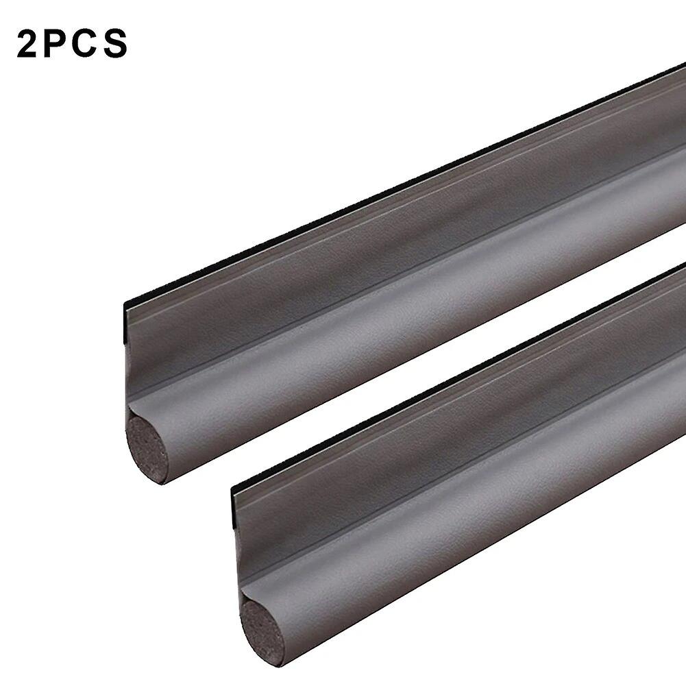 2pcs Bottom Door Seal Strip Single Sided Door Bottom Seal Upgrade Wear-resistant Leather Windproof Gap Blocker Foam Weather Strip~3578