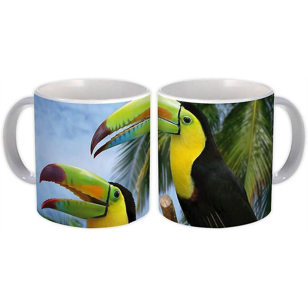 Geschenk-Becher: Toucan Palmtrees Vogel