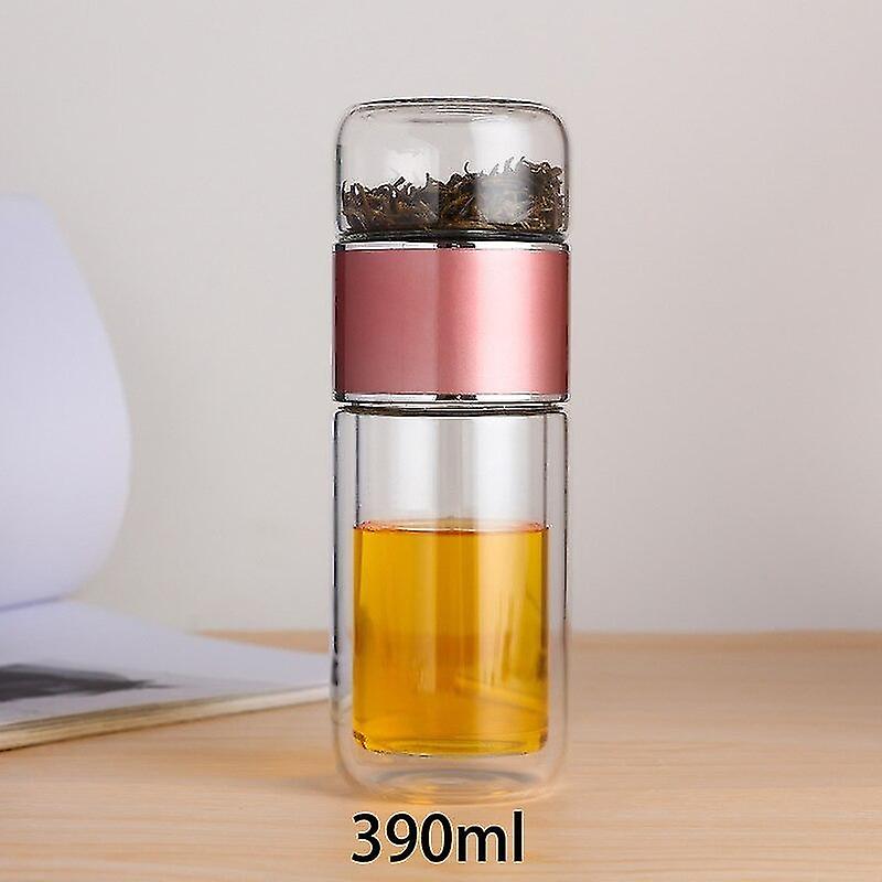 390ml Tee High Borosilikatglas Doppelschicht Tee-Wassertasse