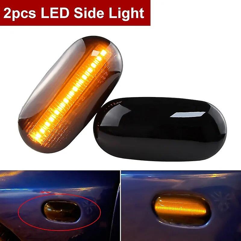 2pcs Dynamic Side Marker Turn Signal Sequential Blinker Indicator Lights For Mitsubishi Pajero Mirag Legnum Gelent 1998-2005